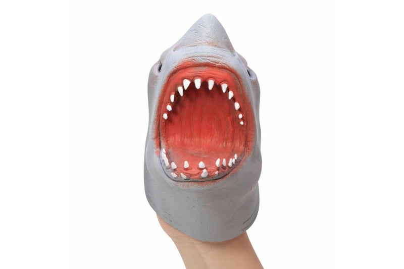 2PK Schylling Stretchy Shark Hand Puppet Kids Fun Pretend Role Play 15cm Toy 5y+