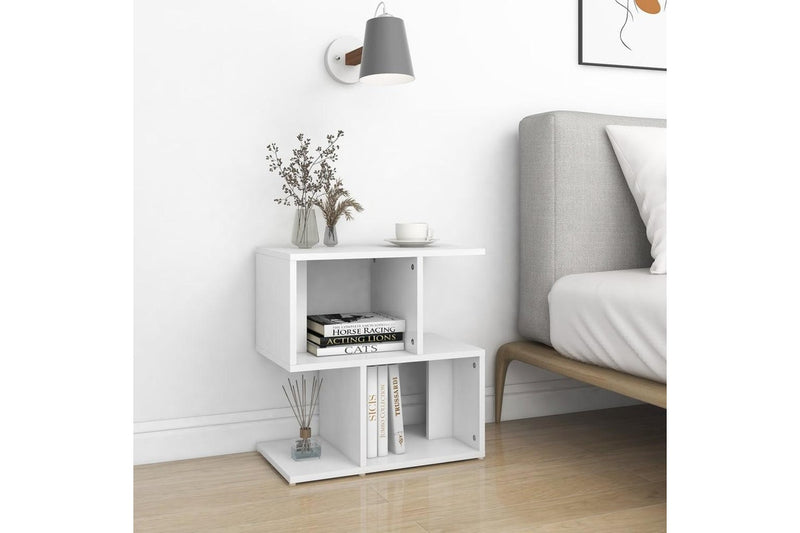 Bedside Cabinet White 50X30x51.5 Cm Engineered Wood Bedside Tables