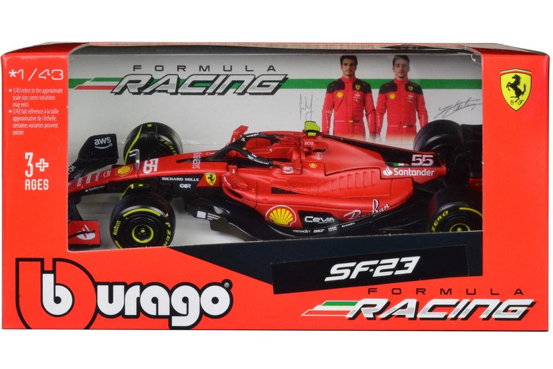 Bburago: 1:43 Diecast Vehicle - Ferrari Racing (SF23 #55 Carlos Sainz)