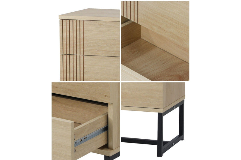 Oikiture Set of 2 Bedside Tables