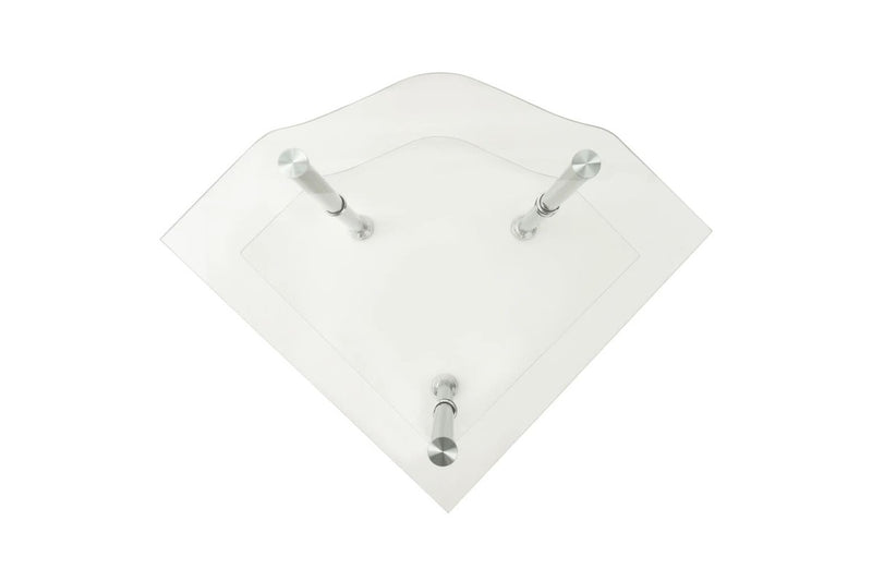 2-Tier Side Table Transparent 38x38x50 cm Tempered Glass vidaXL