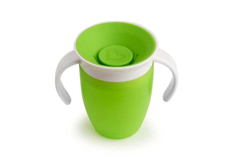 Munchkin 7oz 200ml Miracle 360deg Baby Toddler Anti-Spill Trainer Cup Green 6M+