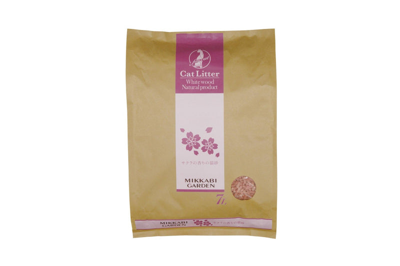 Petio Add Mate Mikkabi Garden White Wood Flushable Pet Cat Litter 7L Sakura