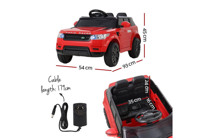 Rigo Kids Electric Ride On Car SUV Range Rover-inspired Cars Remote 12V Red