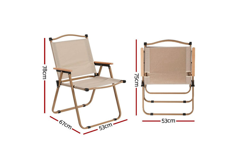 Gardeon Outdoor Camping Chairs Portable Folding Beach Chair Patio Furniture