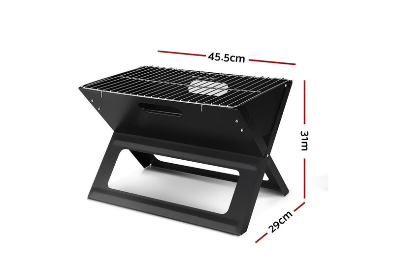 Grillz BBQ Grill Charcoal Smoker Foldable Barbecue
