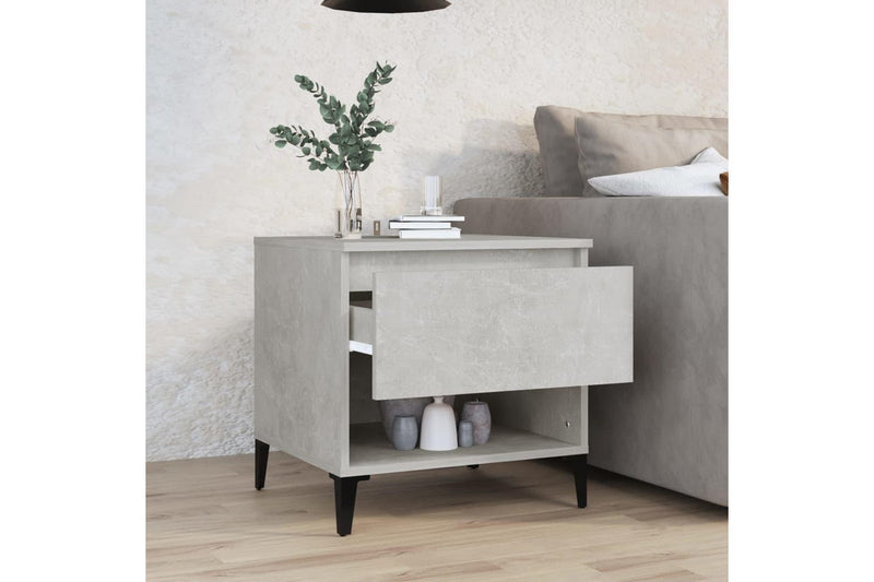 Side Table Concrete Grey 50x46x50 cm Engineered Wood vidaXL