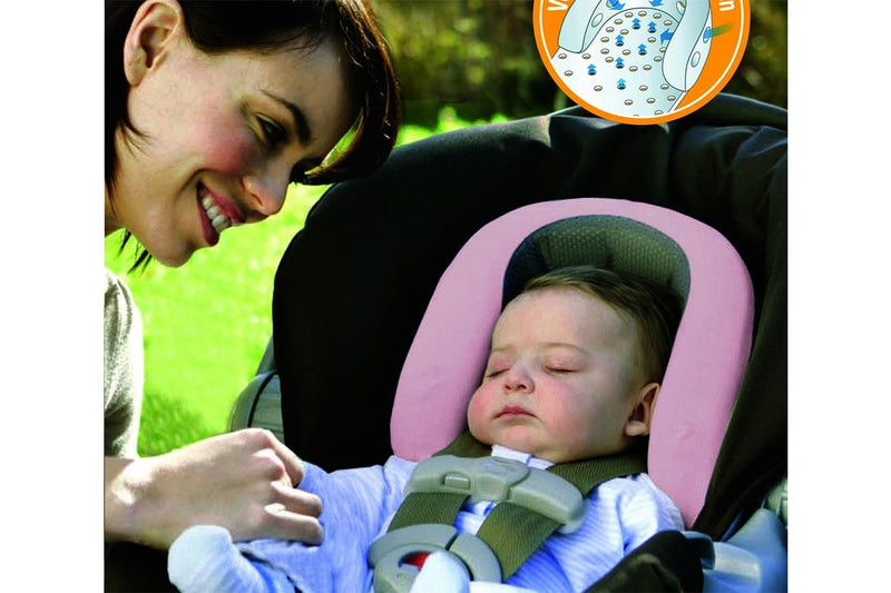 Playette Baby Toddler Air Flow Foam Padded Head Support Mesh Fabric Charcoal