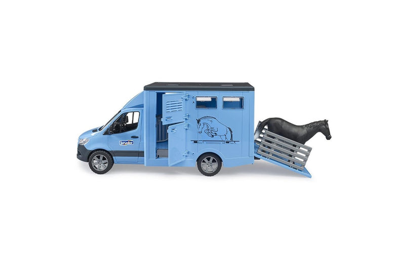 Bruder 1:16 Mercedes G3 Sprinter Animal Transporter Vehicle w Horse Kids Toy 3y+