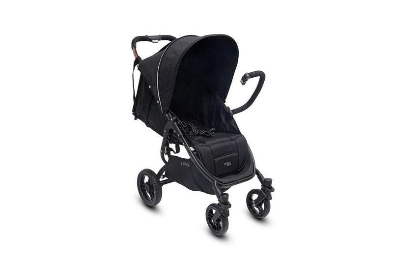 Valco Baby Snap 4 Black Pram Stroller Foldable Recline for Baby Infant Toddler