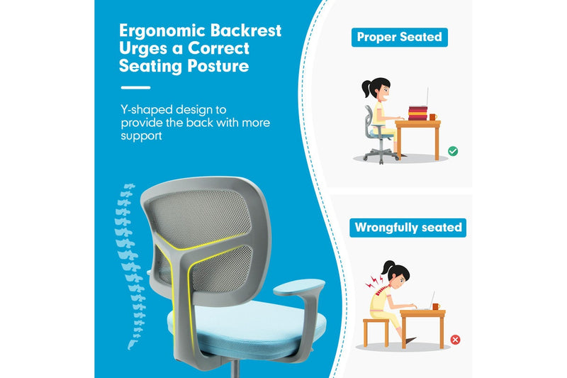 Giantex Desk Chair Home Office Mesh Task Chair,Blue