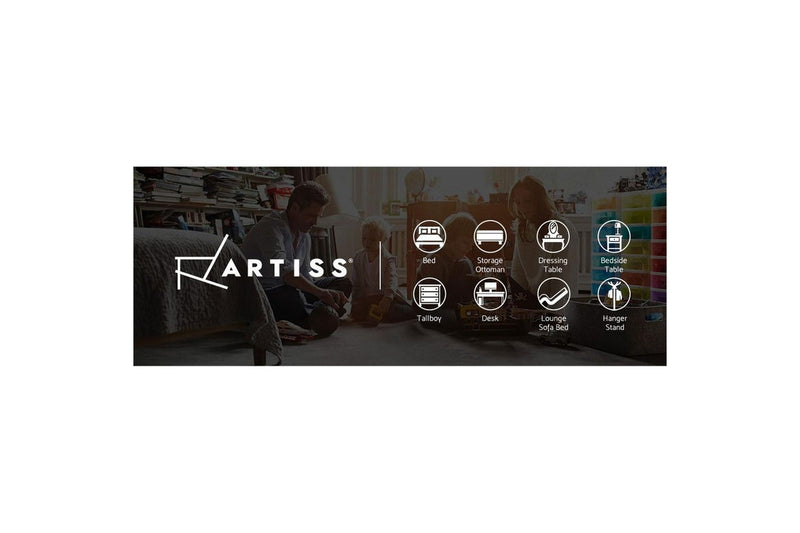 Artiss Bedside Table Vintage - THYME White