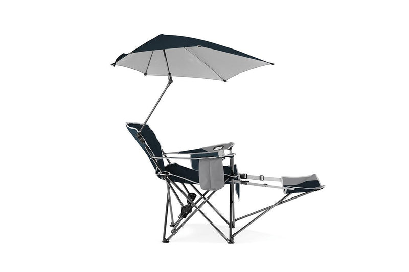 Sport-Brella Adjustable Reclining Chair Outdoor Seating w 360 Umbrella Blue