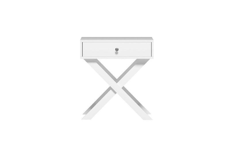 Artiss Bedside Table Drawers Side Table Storage Cabinet Nightstand White QARA