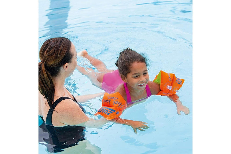 Zoggs Baby Swimming Armbands (Orange/Green) (6-12 Years)