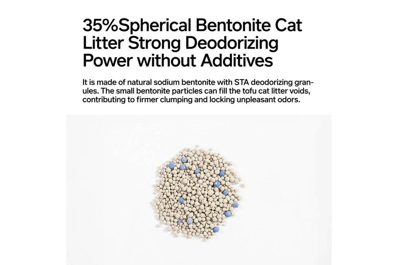 Pidan 3-in-1 Mixed Tofu Bentonite Cat Litter 5.2kg Flushable Water Absorbent