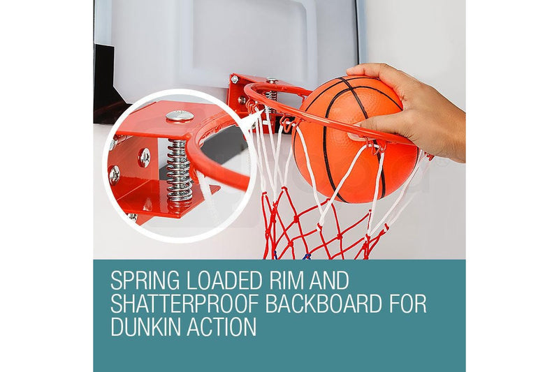Dr.Dunk Indoor Mini Basketball Hoop Ring Backboard Kit Door Mounted Mount Kid Set