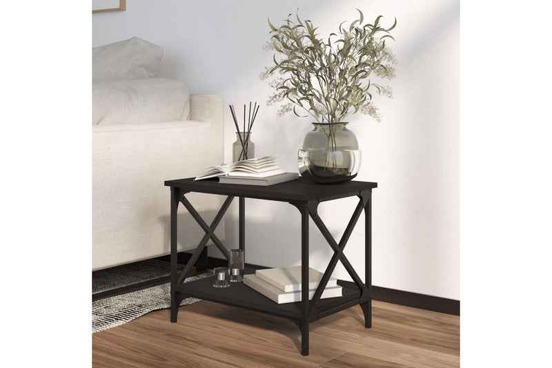 Side Table Black 55x38x45 cm Engineered Wood vidaXL