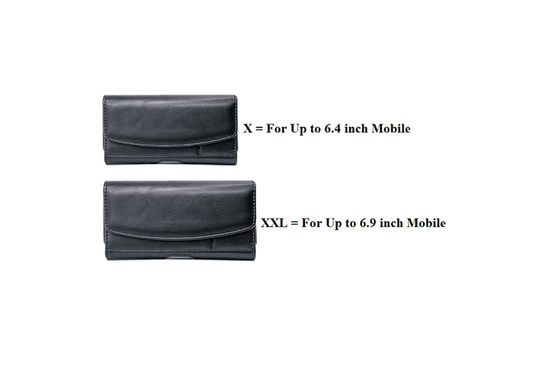 Cell Phone Belt Holster Wallet Case With Clip Pouch Sleeve Holder Cover For Apple iPhone Samsung Galaxy (XXL Size - Upto 6.9 inch Mobile)