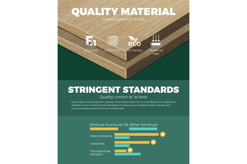 Oikiture Bedside Tables Set of 2 Rattan