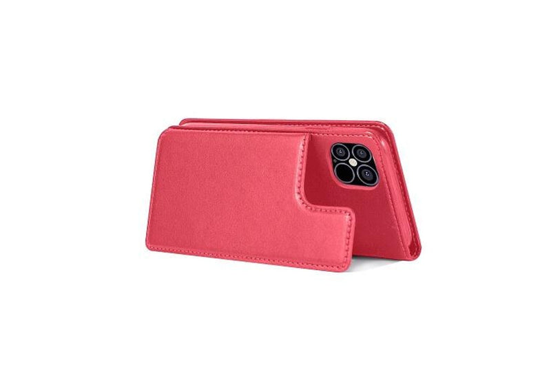 For Apple iPhone 12 Pro Max Case SupRShield Pro Luxury Wallet Leather Flip Magnetic Stand Case Cover (Hot Pink)