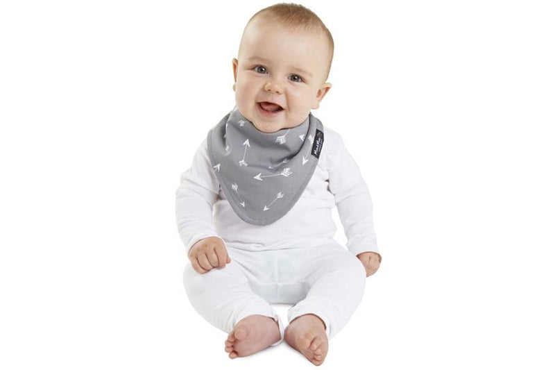 Mum 2 Mum: Fashion Bandana Wonder Bib - Grey Arrows/Grey