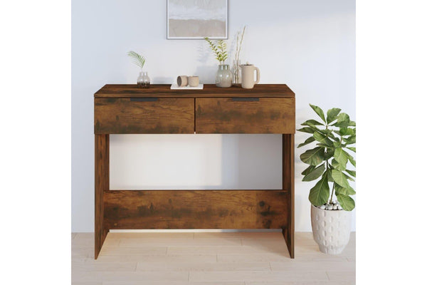 Console Table Smoked Oak 90x36x75 cm Engineered Wood vidaXL