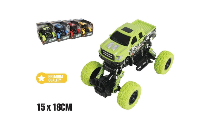 Toylife 18cm Big Wheel 4WD Drive Monster F Truck Toy Set Play Kids 3y+ Assorted