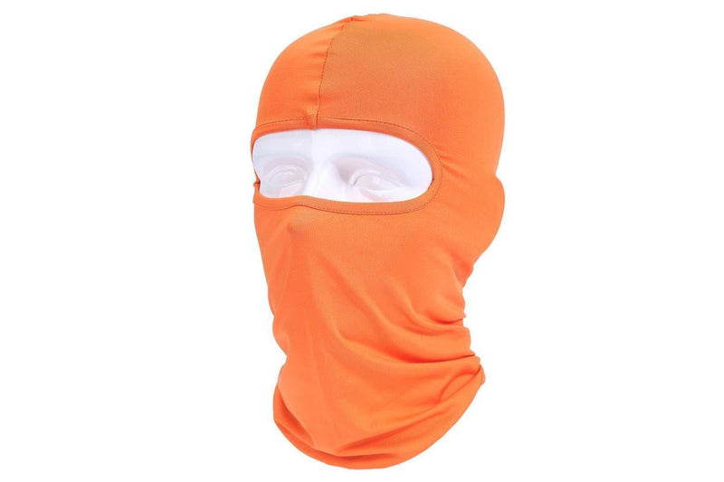 Costcom Full Face Mask lycra Balaclava Windproof Thin Motorcycle Cycling Ski Mas Orange