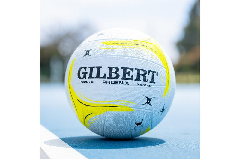 Gilbert Phoenix Netball - White - Size 5 (2024)