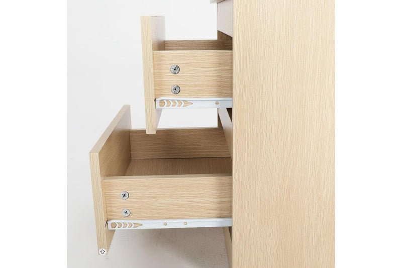 2X Bedside Table Side Storage Cabinet Nightstand Bedroom Drawer Joss Oak Bedside Tables