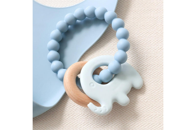 Splosh Elephant Silicone Teether - Blue