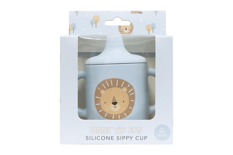 2x Splosh Baby Infant Lion Silicone Sippy Cup w Handles Drinkware 12cm Blue 0+