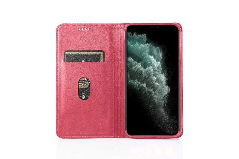 For Apple iPhone 11 Pro 5.8 Case SupRShield Luxury Wallet Leather Flip Magnetic Stand Case Cover (Hot Pink)