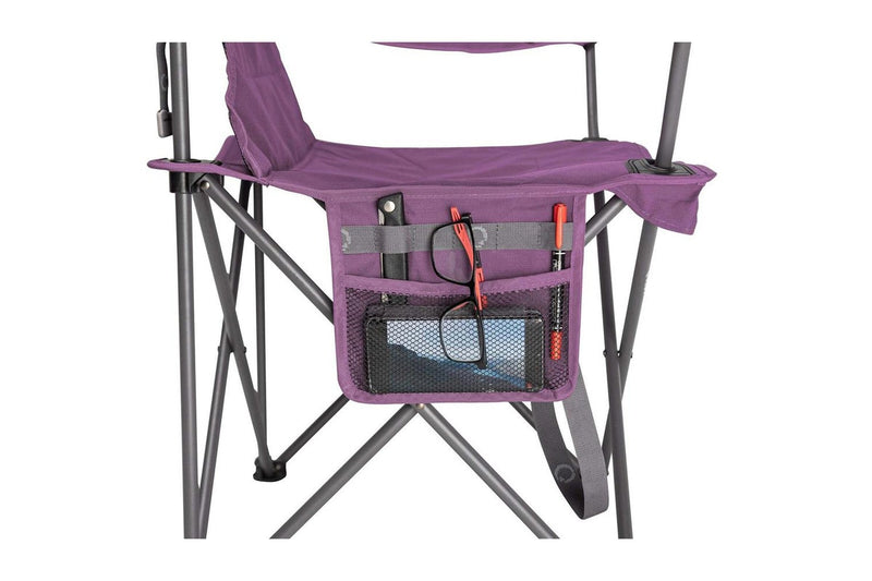 2x Quest Outdoors Steel Frame Polyester Little Mutha Folding Camp Chair Purple