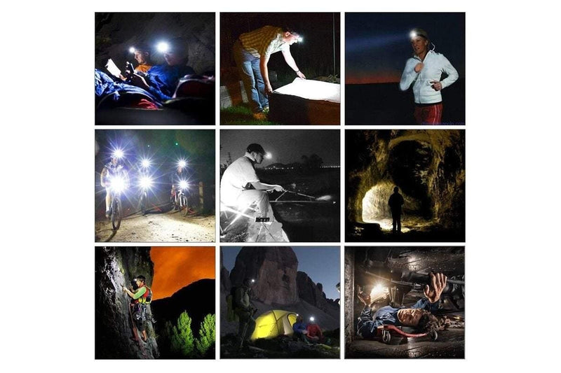 Outdoor Lighting Headlight Led 1000 Lumens Suitable For Camping Hiking Fishing Barbecue Repair Night Walk Outdoors Blue Head Torches