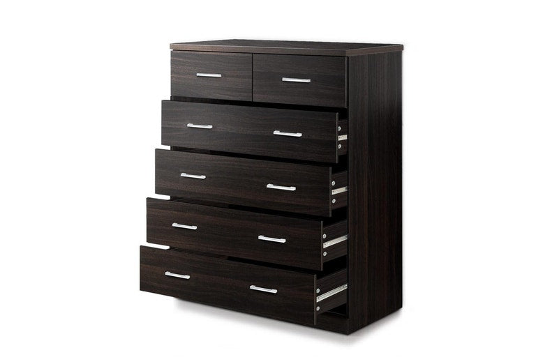 Tallboy 6 Drawers Storage Cabinet - Walnut