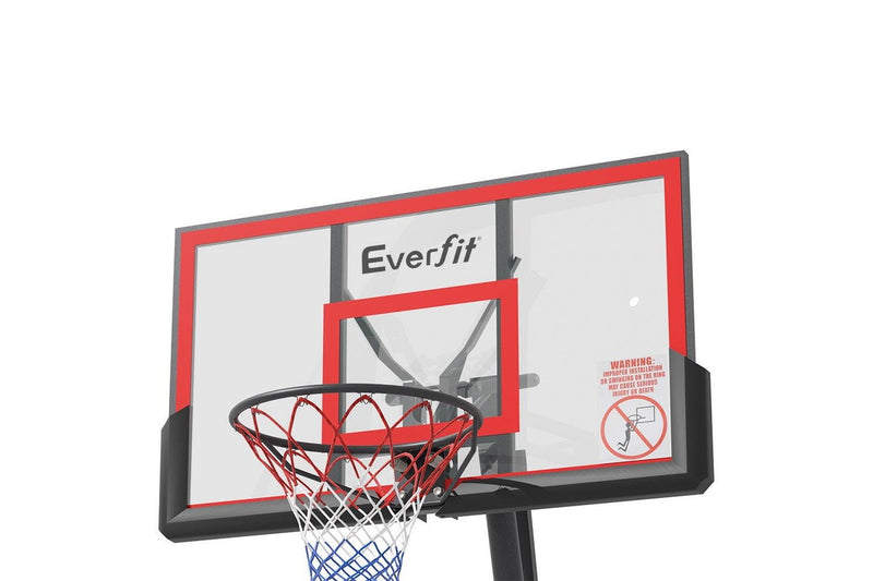 Everfit 3.05M Basketball Hoop Stand System Adjustable Height Portable Red Pro