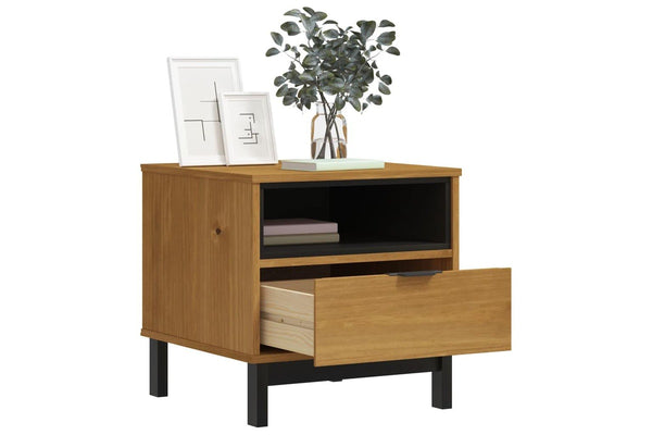 Side Table FLAM 50x50x50 cm Solid Wood Pine vidaXL