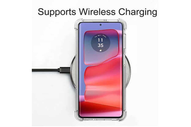 For Motorola Moto Edge 50 Pro SupRShield Case Clear Heavy Duty Shockproof Tough Gel Clear Transparent Air Cushion Cover (Crystal Clear)