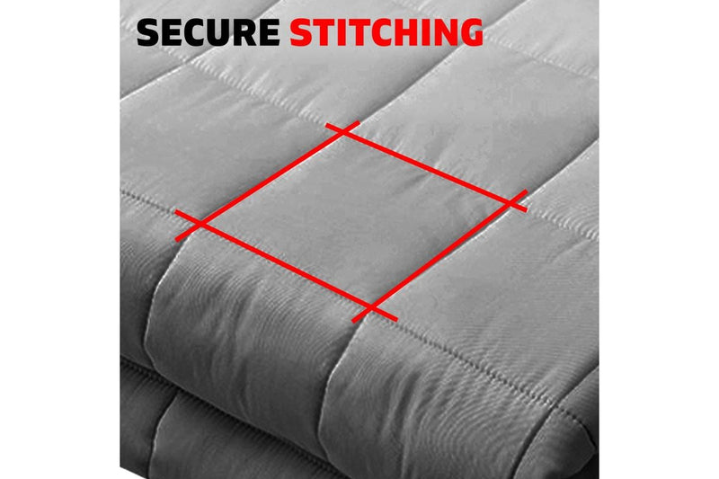 Weighted Blanket 7KG Soft Microfibre Cover Heavy Gravity Deep Relax Light Grey