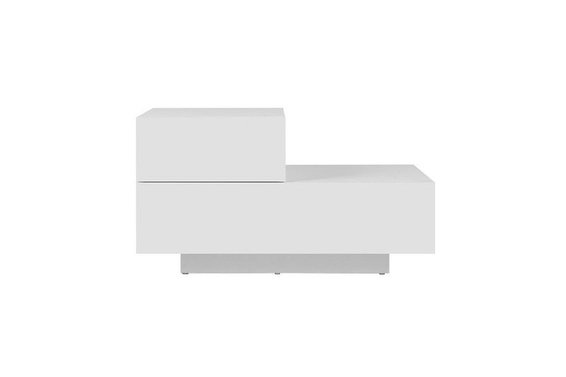 Artiss Bedside Tables LED 2 Drawers - REMI White