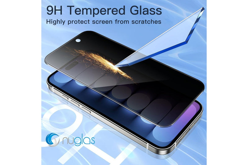 Screen Protector Nuglas Full Cover Privacy Anti-Spy Glass For iPhone 16 Pro Max