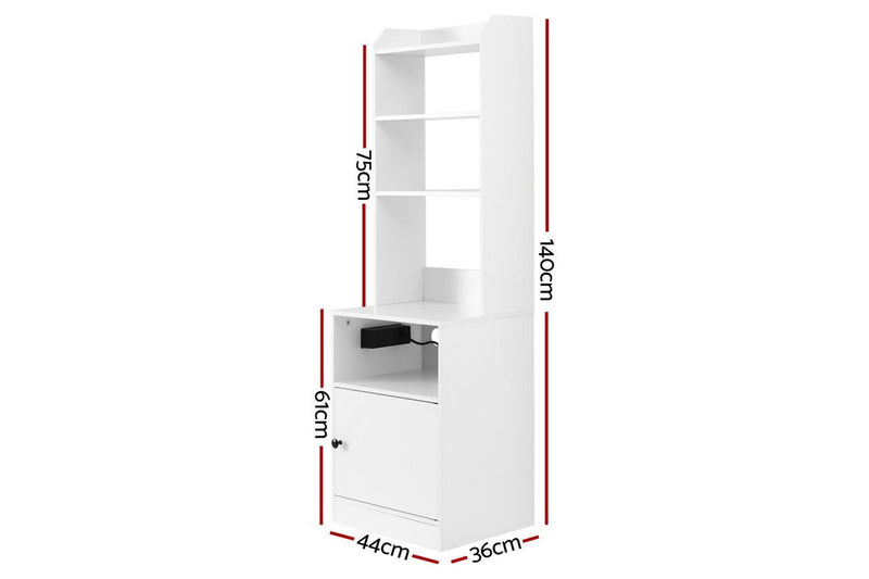 Artiss Bedside Table Nightstand Charging Station