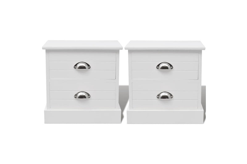 French Bedside Cabinets 2 Pcs White Bedside Tables
