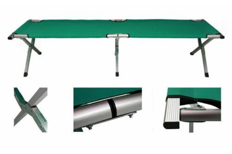 Costcom Folding Camping Bed Stretcher Light Weight Camp Portable w/ Carry Bag