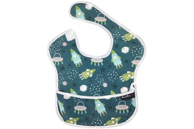 Mum 2 Mum: Waterproof Bibs 2 Pack - Dinosaurs/Spaceships (Birth - 3 Years)