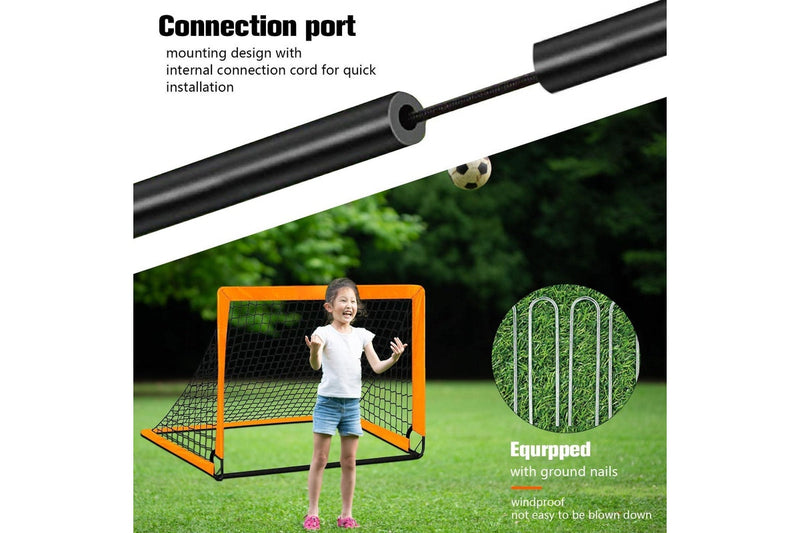 Portable Pop Up Soccer Goals for Kids and Adults - Easy Assembly Backyard Play Set