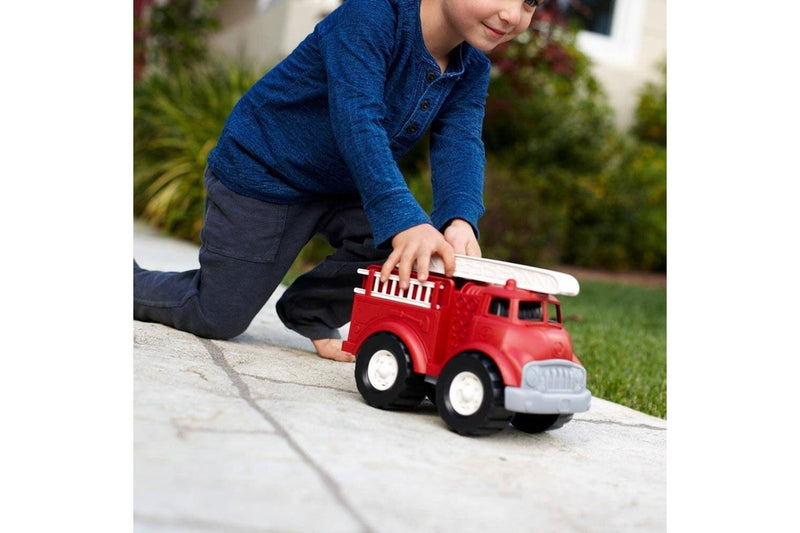 Green Toys Red Fire Truck Kids Childrens Toy Emergency Vehicle Playset 1+