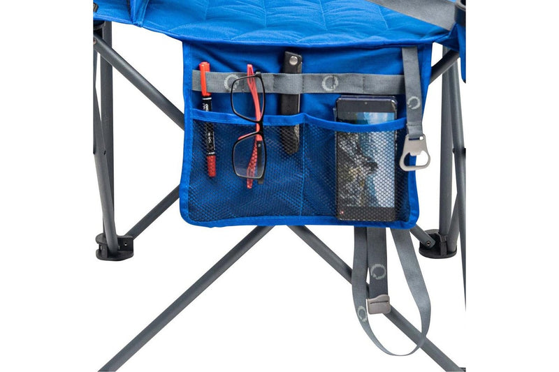 Quest Outdoors Steel Frame Polyester Big Mutha Folding Camp Chair Regal Blue